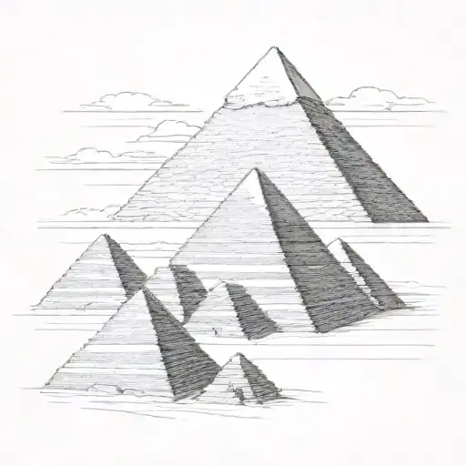 pyramids of giza tattoo design idea