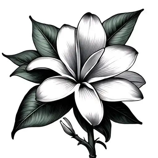 Frangipani tattoo design idea