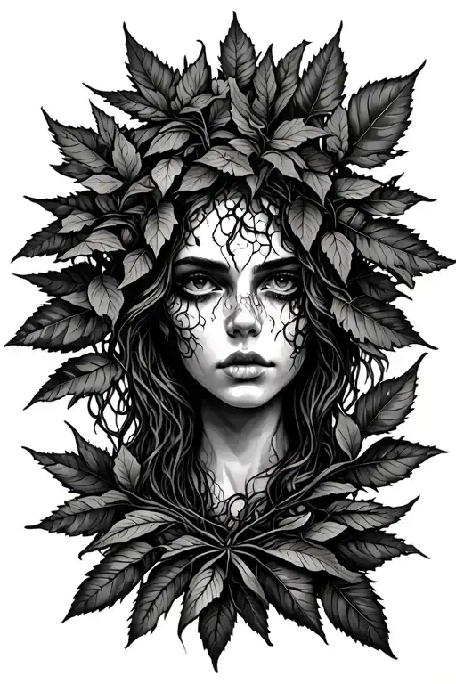 poison tree on forearm then leaves on bicep tattoo design idea