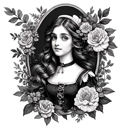 Floral and sailor theme that mixes with tattoos already present inspired by Alice in Wonderland tattoo design idea