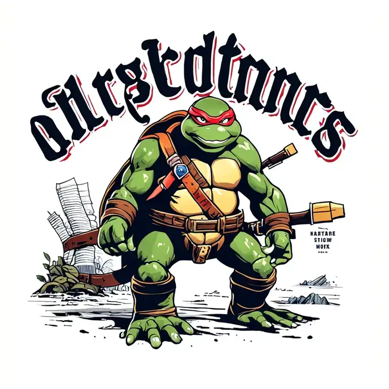 tmnt movie poster tattoo design idea