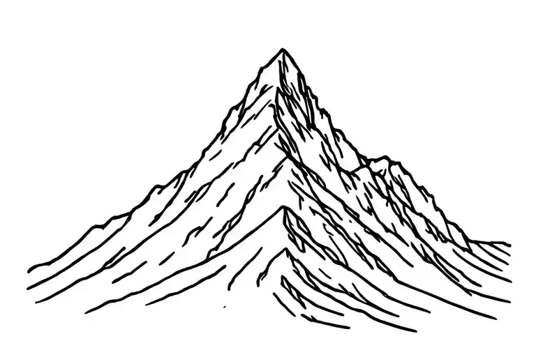 Table Mountain in South Africa tattoo design idea