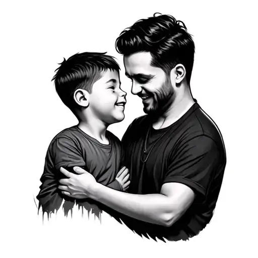 Dad Son tattoo design idea