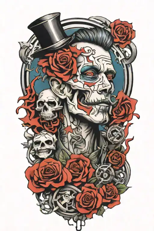 piece loves anarchy tattoo design idea