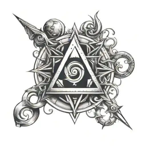 alchemy symbols tattoo design idea