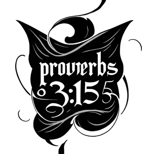 "proverbs 3:15" Biblical tattoo design idea
