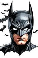 batman logo with sharp lines connecting to smaller bats tattoo design idea