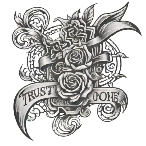 trust no one on hand tattoo tattoo design idea