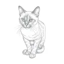 siamese cat tattoo design idea