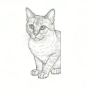 siamese cat tattoo design idea