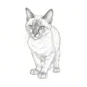 siamese cat tattoo design idea