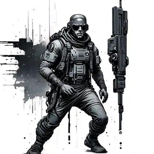 Cyberpunk Edgerunner tattoo design idea