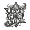 adrian name tattoo design idea
