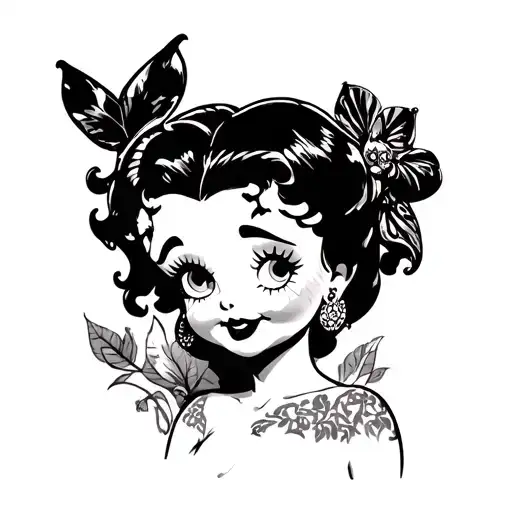 betty boop tattoo design idea