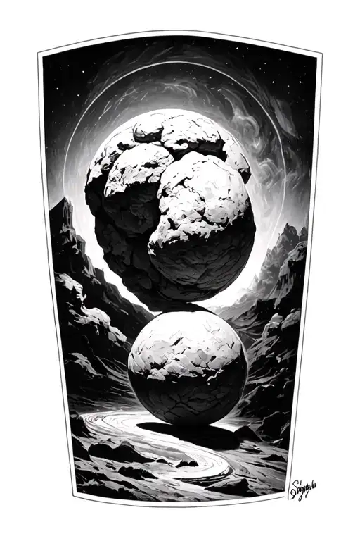 Sisyphus tattoo design idea