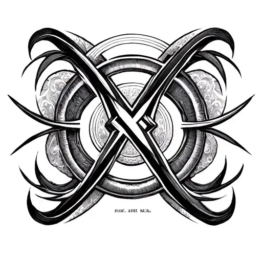 "Chaz Paul Joe Adin Kenzi Isla" Infiniti Symbol tattoo design idea