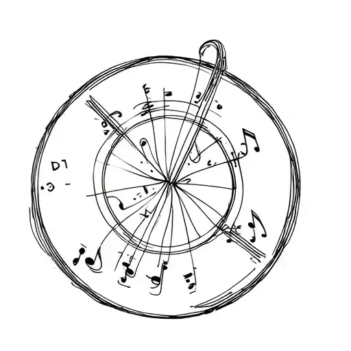 Circle of fifths music theory  tattoo design idea