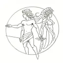 chronos and kairos greek mythology tattoo design idea