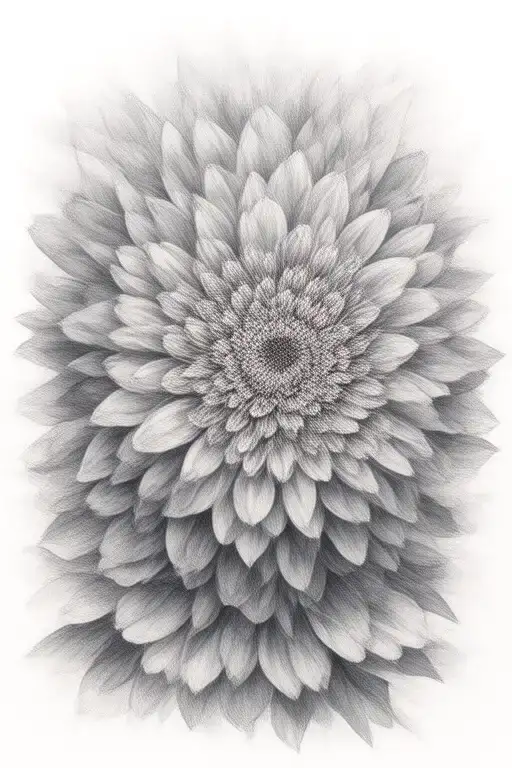 chrysanthemum flower Japanese tattoo design idea