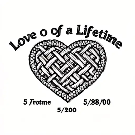 "Love of a Lifetime 5/28/00" celtic Knot tattoo design idea
