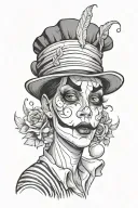 mime makeup tattoo design idea