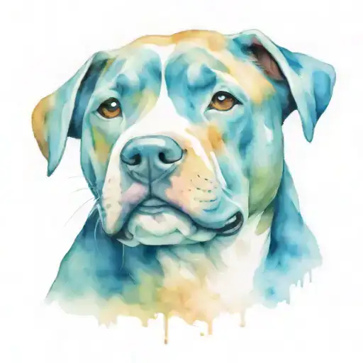 pitbull puppy tattoo design idea