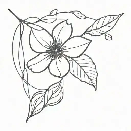 dead violet flower, leaves falling tattoo design idea