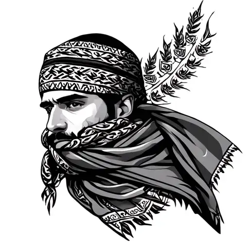 Keffiyeh tattoo design idea