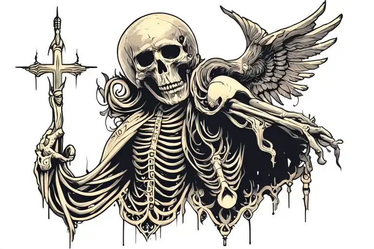 holy death tattoo design idea