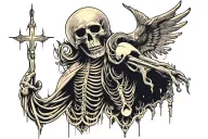 holy death tattoo design idea