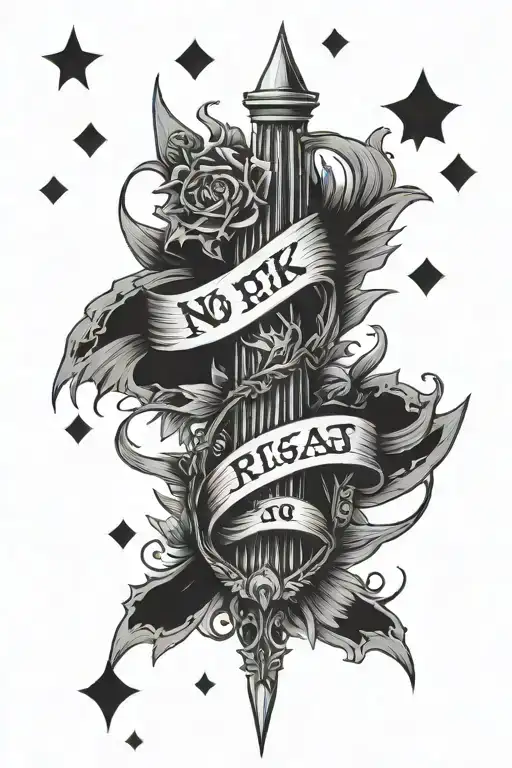No risk no reward with money  tattoo design idea