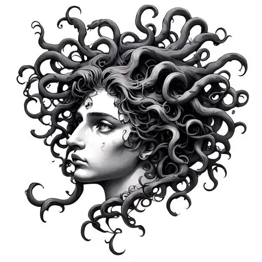 medusa head tattoo design idea