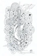 abstract design writing, music, art, love tattoo design idea