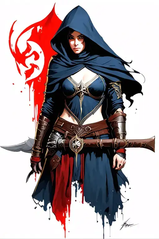 Templar assasin hero from dota 2 tattoo design idea