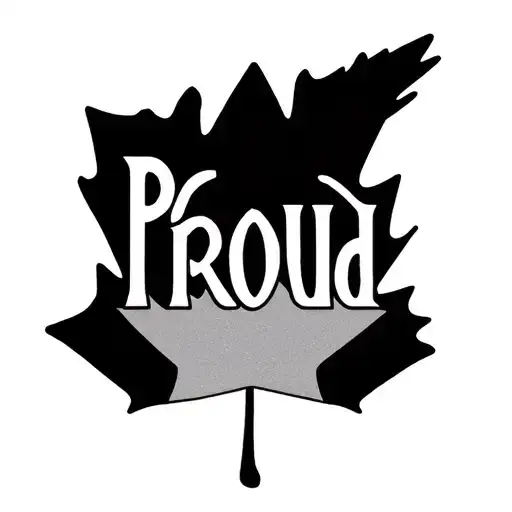 "Proud" canadian flag tattoo design idea
