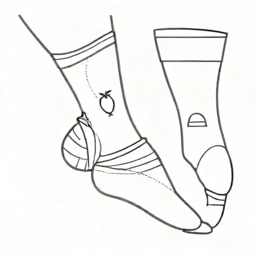 a small sock and a big sock tattoo design idea