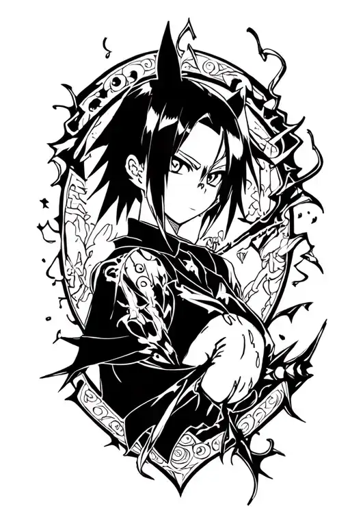 pokemon, berserk, evangelion, dark emo tattoo design idea