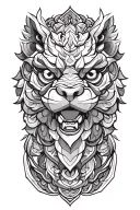 foo dog tattoo design idea