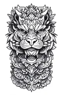 foo dog tattoo design idea