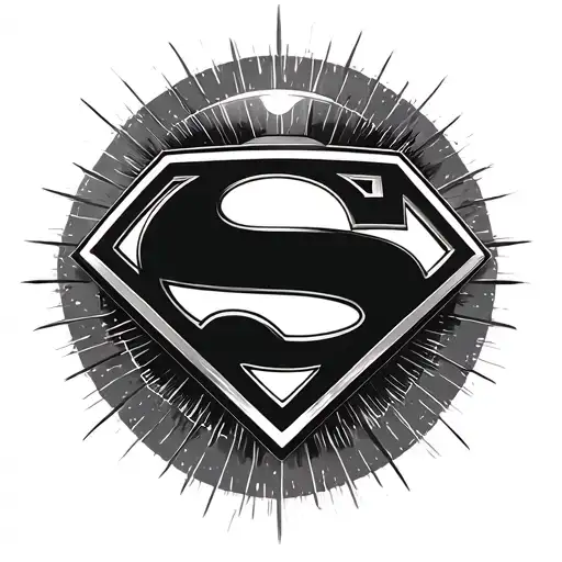 Superman logo with halo tattoo design idea