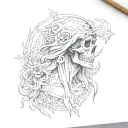 holy death tattoo design idea