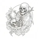 holy death tattoo design idea