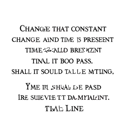 A tattoo that means that change is constant and present time shall also pass it should be minimal tattoo design idea
