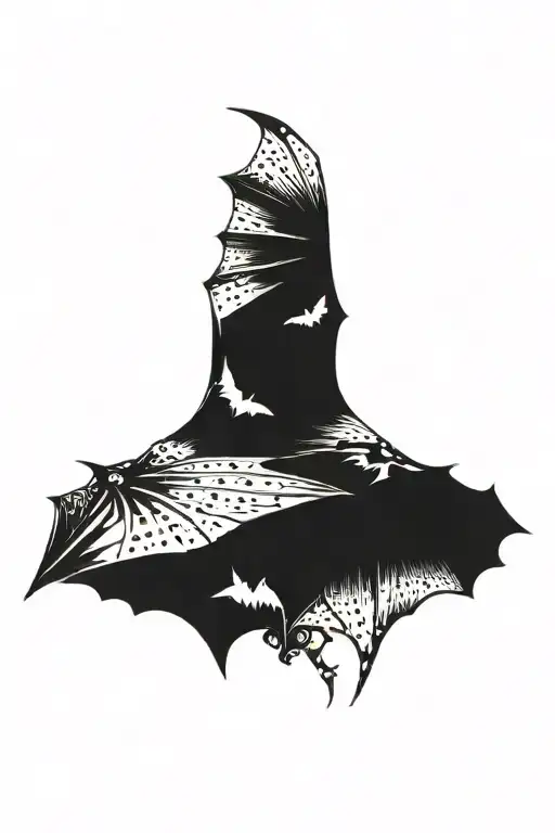 bats tattoo design idea