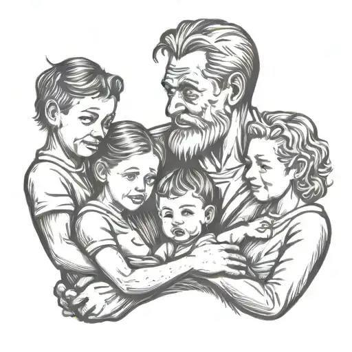 tattoo combined by birth year of the whole family 1944 father 1966 mother 1973 children 2002 2003 2005 tattoo design idea