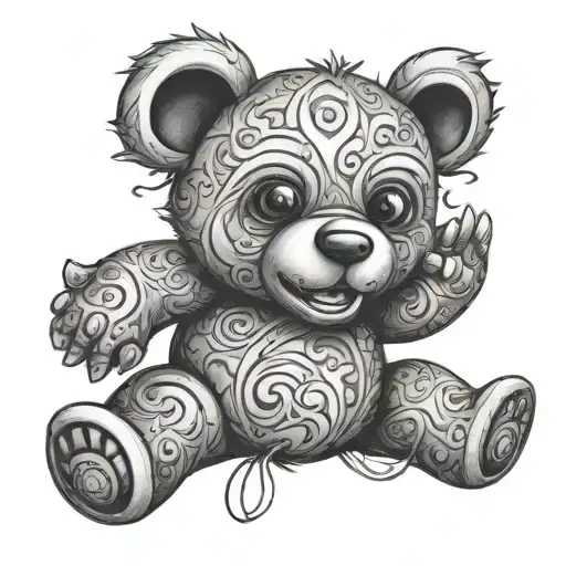 gabber teddy bear tattoo design idea