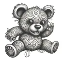 gabber teddy bear tattoo design idea