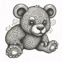 gabber teddy bear tattoo design idea