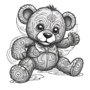 gabber teddy bear tattoo design idea