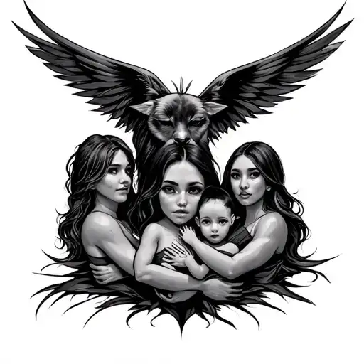 Family Protector; stressed tattoo design idea